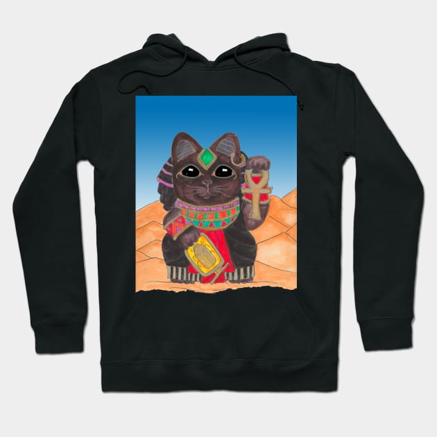 Bast Lucky Cat Hoodie by JenStedman73